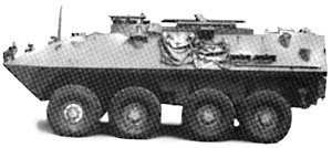 Military - United States Marine Corps (Modern) - Light Armored Vehicles (LAV) -- LAV-M Mortar, HO, Trident Miniatures 90012