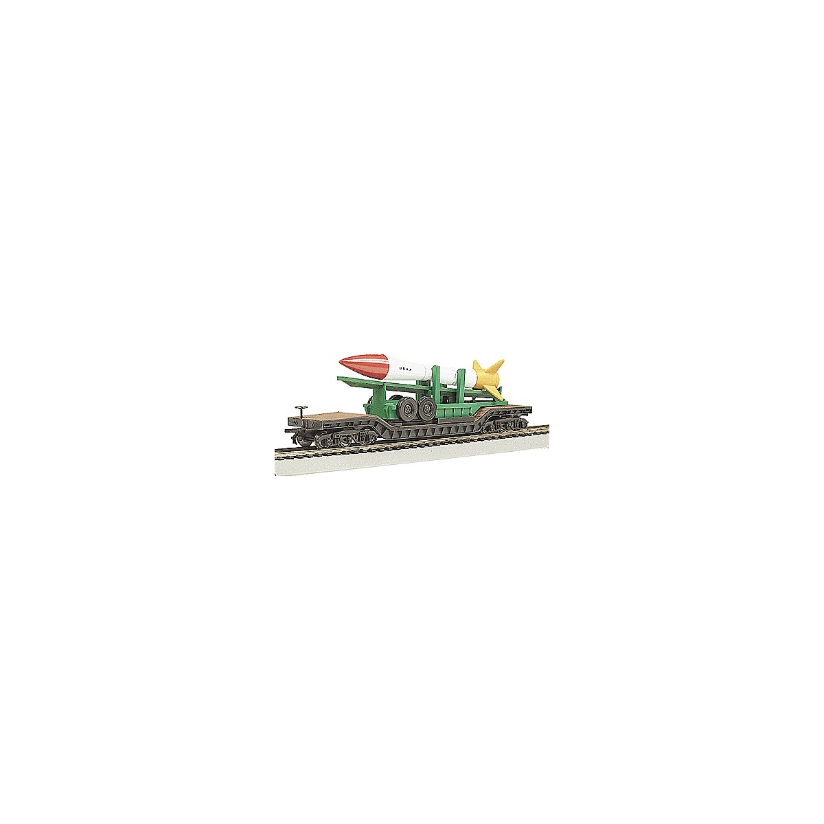 Silver Series(R) Depressed-Center Flatcar - Ready to Run -- United States Air Force (Missile , N, Bachmann Industries 71391