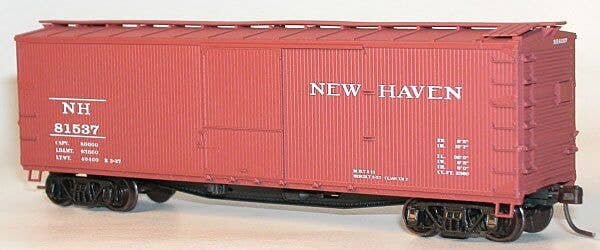 USRA 40′ Double-Sheathed Wood Boxcar - Kit -- New Haven 84263 (Boxcar Red, Lettering Straddling Door Stop), HO, Accurail Inc 4