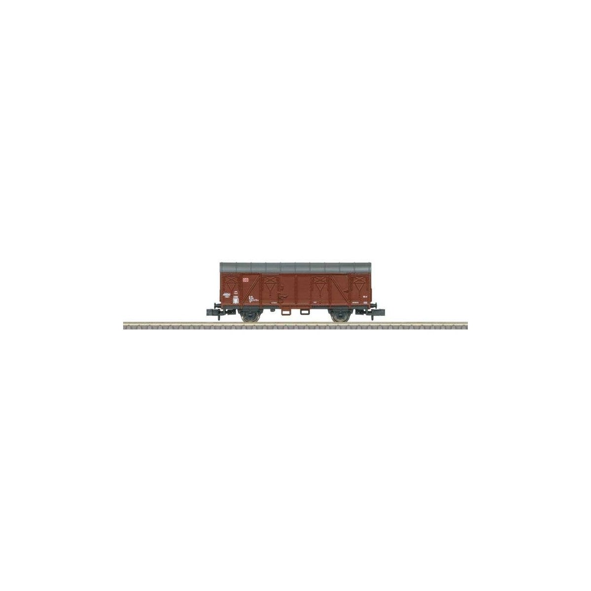 Type Gs 213 Boxcar - Ready to Run - Minitrix - My Hobby -- German Railroad DB AG (Era VI, Boxcar Red, gray), N, Trix 18099