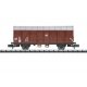 Type Gs 210 Wood Boxcar - Ready to Run - Minitrix -- German Federal Railroad DB (Era IV, Boxcar Red, gray), N, Trix 18097