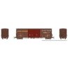 Pacific Car & Foundry B-70-69 Boxcar - Ready to Run -- Cotton Belt SSW 67177 (Patched, Weathered, Boxcar Red, white, yellow), HO