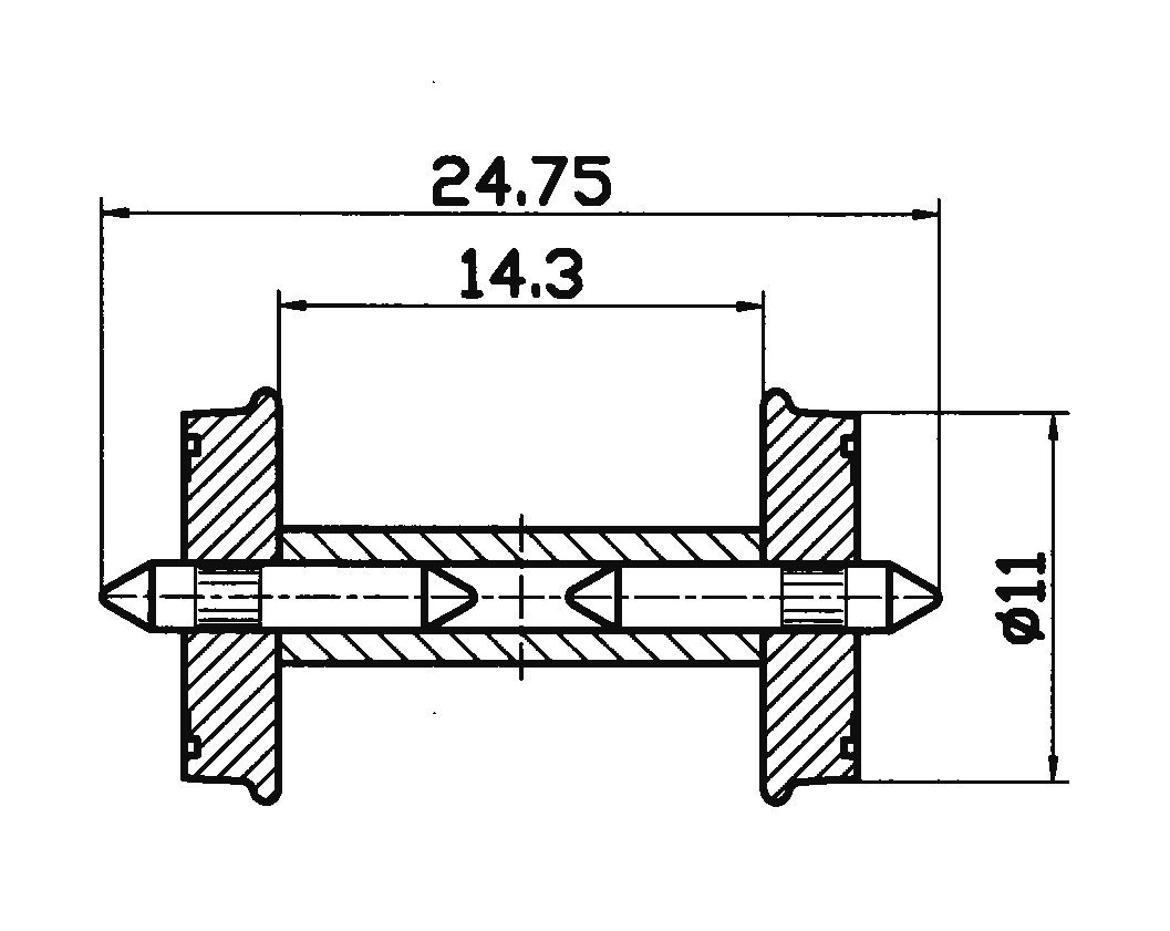 RP-25 wheel set, HO, Roco 40267