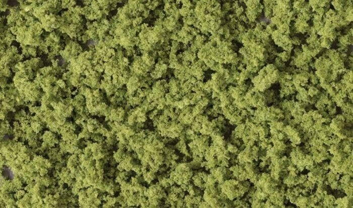 Underbrush Clump-Foliage - 18 Cu. In. 295 Cu cm. -- Light Green, All Scales, Woodland Scenics 135