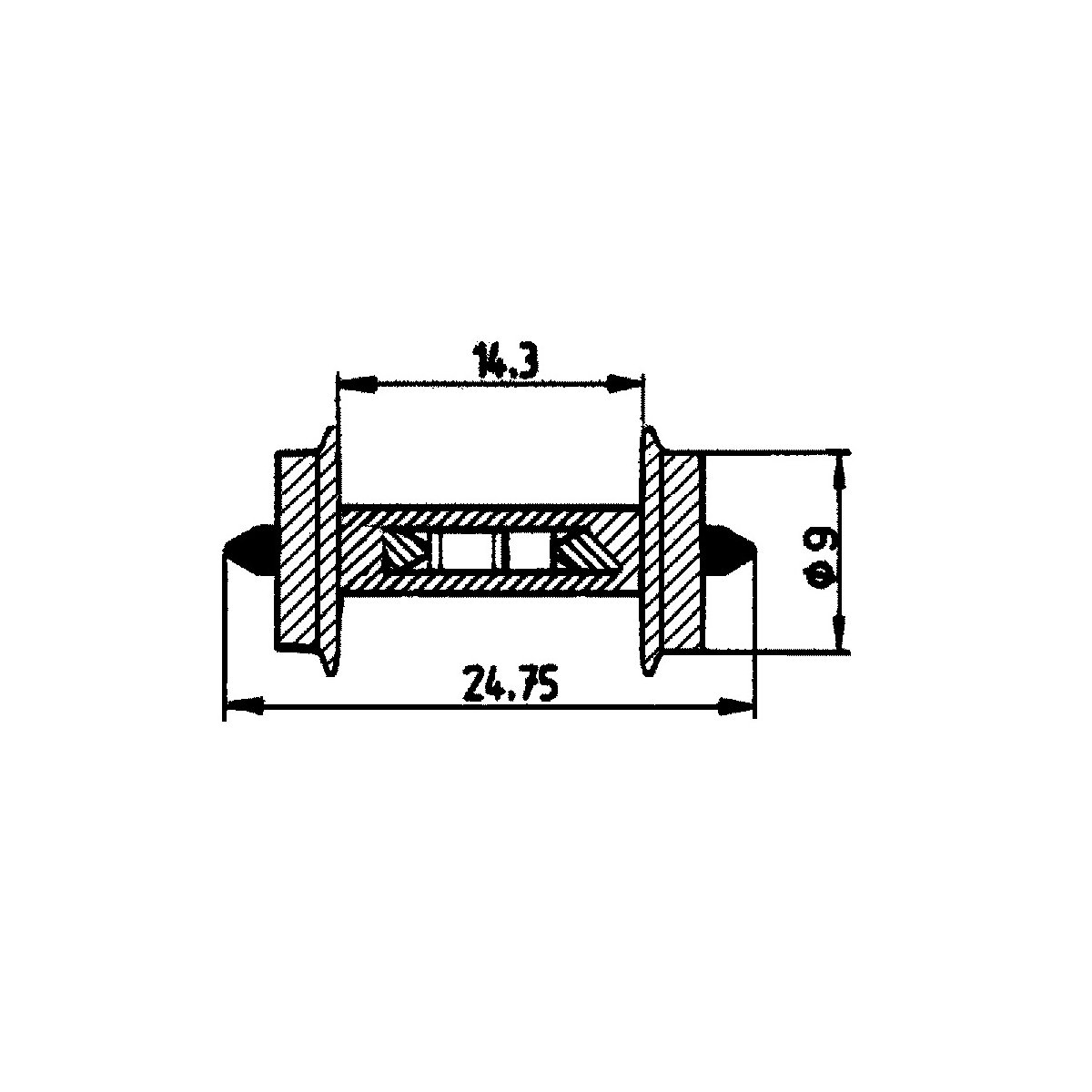 Wheel set with resistor, HO, Roco 40187
