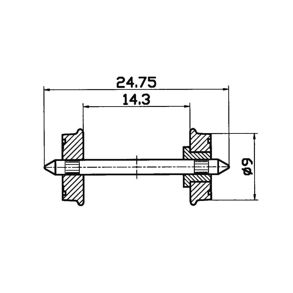 RP-25 wheel set, HO, Roco 40266