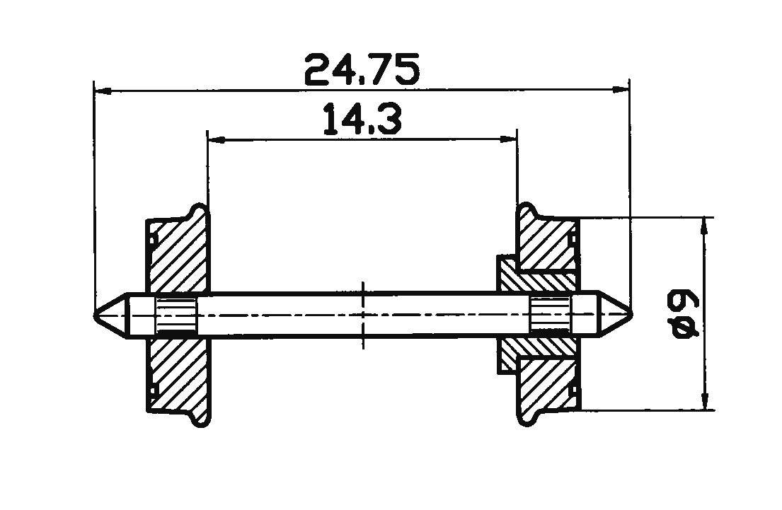 RP-25 wheel set, HO, Roco 40266