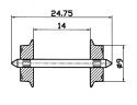 AC wheel set, HO, Roco 40195