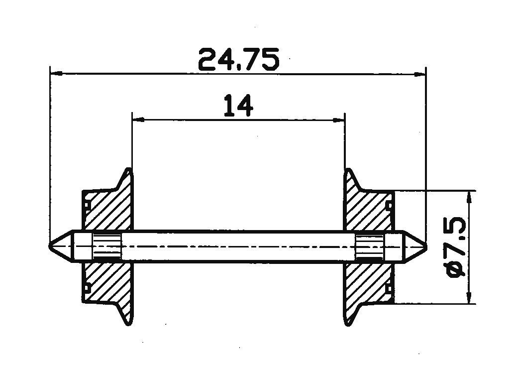 AC wheel set, HO, Roco 40184