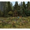Assorted Wildflowers - Set of 250 Pieces -- Green, Yellow, Blue and White plus Heather, Corn, HO, Walthers SceneMaster 1096