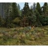 Assorted Wildflowers - Set of 250 Pieces -- Green, Yellow, Blue and White plus Heather, Corn, HO, Walthers SceneMaster 1096