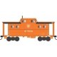 PRR Class N5C Steel Cabin Car (Caboose) - Ready to Run -- Pennsylvania Railroad 477906 (Rpkd 11-65, Focal Orange, yellow, black)