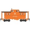 PRR Class N5C Steel Cabin Car (Caboose) - Ready to Run -- Pennsylvania Railroad 477906 (Rpkd 11-65, Focal Orange, yellow, black)