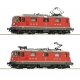 2 piece set: Electric locomotive Re 4/4 II 11133 and Re 4/4 II 11192, SBB, HO, Roco 7520127