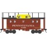PRR Class N5C Steel Cabin Car (Caboose) - Ready to Run -- Pennsylvania Railroad 477955 (Trainphone, ′61, yellow Cupola, Shadow