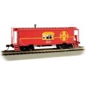 Steel Bay-Window Caboose - Ready to Run -- Atchison, Topeka & Santa Fe 999653 (red, yellow Large, Circle-Cross Logo), HO, Bachma