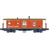 International Car Bay Window Caboose Phase 4 - Ready to Run -- Chessie B&O 903820 (orange, black, yellow, Handle With Care Sloga
