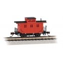 Old-Time Wood Bobber Caboose - Ready to Run -- Painted, Unlettered (red), N, Bachmann Industries 15758