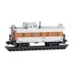 34′ Wood-Sheathed Caboose with Straight Cupola - Ready to Run -- Western Pacific 601 (silver, yellow), N, Micro Trains Line 51