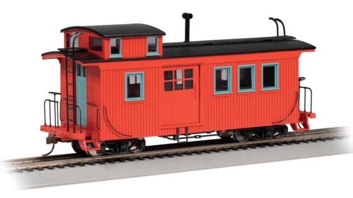 Wood Side-Door Caboose - Ready to Run - Spectrum(R) -- Painted, Unlettered (red), On30, Bachmann Industries 26703