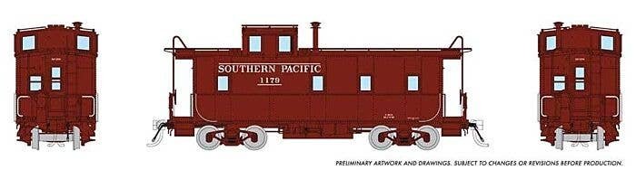 SP Class C-40-3 Steel Caboose with Roofwalk - Ready to Run -- Southern Pacific 1183 (1946, Boxcar Red, Serif Underline Lettering