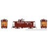 SP Class C-40-3 Steel Caboose No Roofwalk - Ready to Run -- Southern Pacific 1111 (1970s, Boxcar Red, orange, Large Gothic), HO,