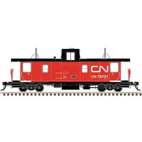 Pointe Ste. Charles PSC Caboose - Ready to Run -- Canadian National 79707 (red, black, white Corner Still Stripe), HO, Atlas Mod