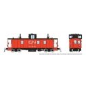Hawker-Siddeley Caboose - Ready to Run -- Canadian National 79253 (As-Delivered, red, black, red/orange steps), HO, Rapido Train