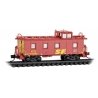 36′ Riveted-Steel Cupola Caboose - Ready to Run -- Santa Fe 999088 (SPSF Merger Scheme, red, yellow), N, Micro Trains Line 100