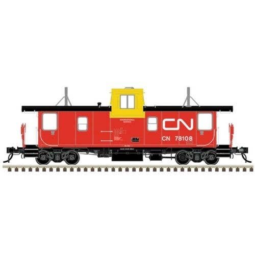 Pointe Ste. Charles PSC Caboose - Ready to Run -- Canadian National 78104 (International Service, red, black, white, yellow), HO