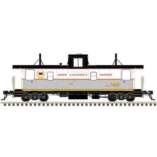 Pointe Ste. Charles PSC Caboose - Ready to Run -- Depew, Lancaster & Western 7409 (gray,, white, yellow, red, black), HO, Atlas 