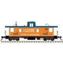 Pointe Ste. Charles PSC Caboose - Ready to Run -- Cape Breton & Central Nova Scotia CBNS 2000 (Stay in School, orange, blue), HO