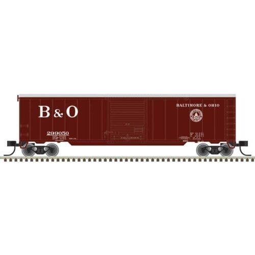 50′ Single-Door Boxcar - Ready to Run -- Baltimore & Ohio 299050 (Boxcar Red, 13 States Logo), N, Trainman 50006911