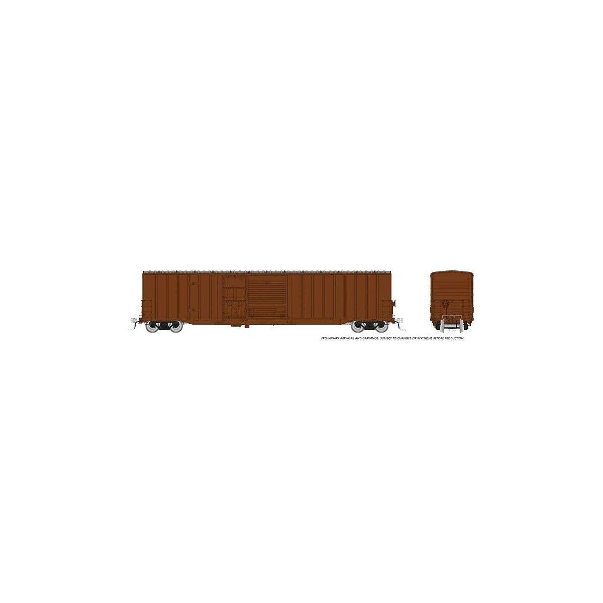 Trenton Works 6348 Boxcar - Ready to Run -- Painted, Unlettered (Boxcar Red), HO, Rapido Trains Inc 193099
