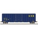 FMC 5347 Single-Door Boxcar - Ready to Run - Master(R) -- CSX 142681 (blue, yellow, , HO, Atlas Model Railroad Co. 20007597