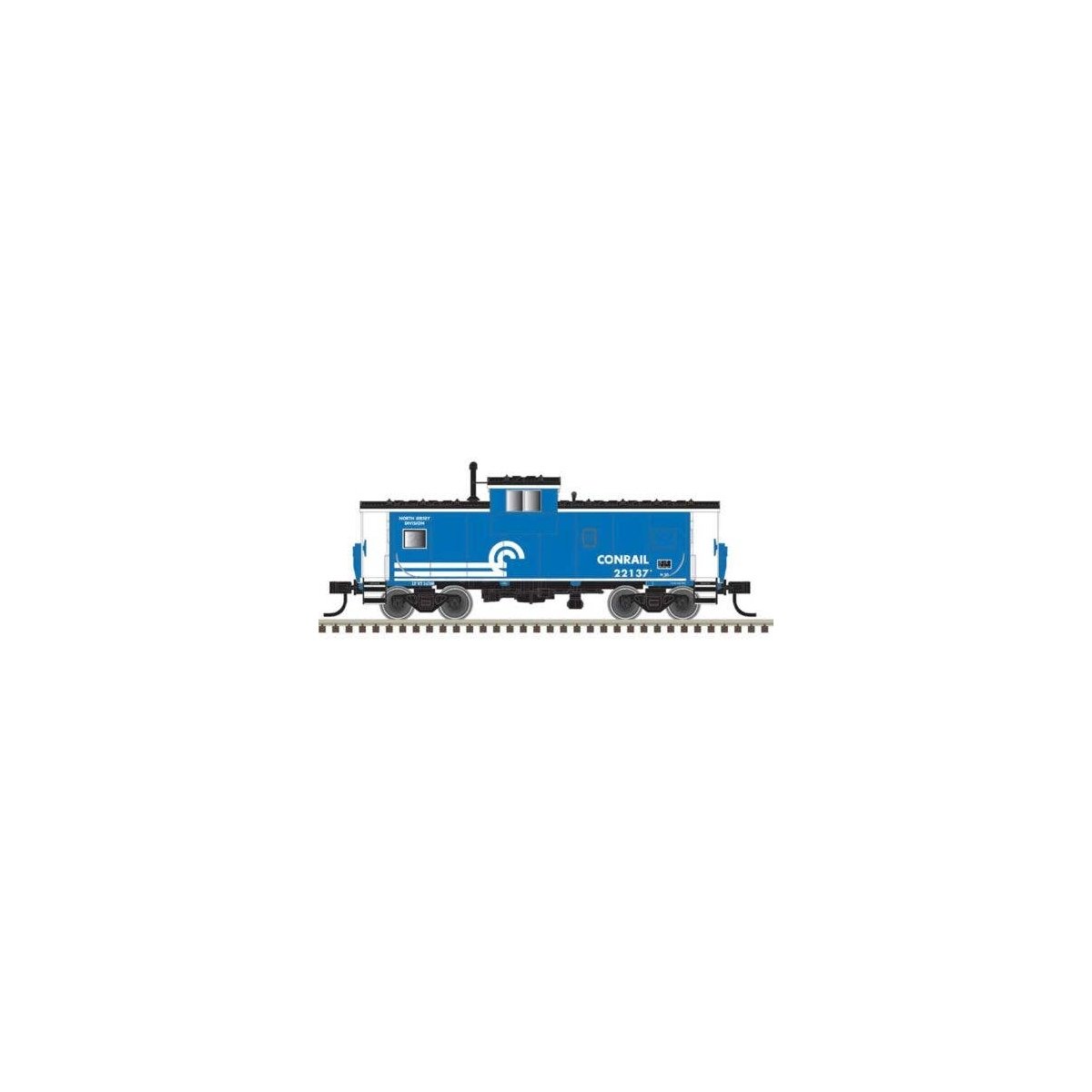 Extended-Vision Caboose - Ready to Run - Master(R) -- Conrail 22137 (blue), HO, Atlas Model Railroad Co. 20007936