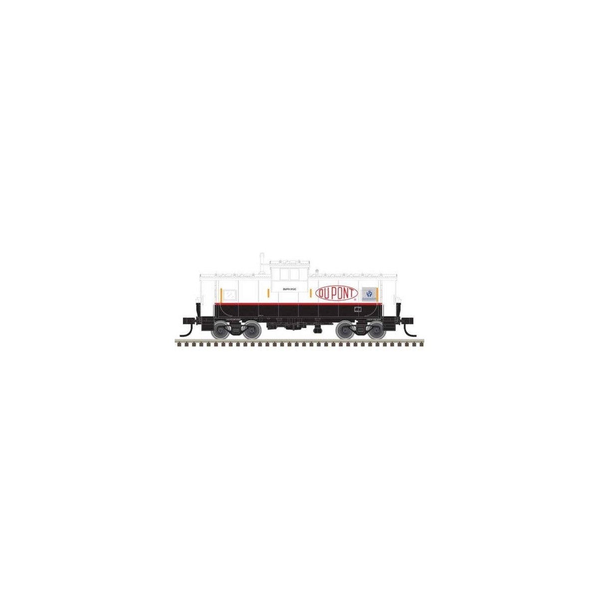 Extended-Vision Caboose - Ready to Run - Master(R) -- Dupont 912C (black, white), HO, Atlas Model Railroad Co. 20007939
