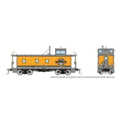 D&RGW End-Cupola Steel Caboose Postwar Modifications - Ready to Run -- Denver & Rio Grande Western 01459 (Single Stripe, Aspen G