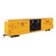 60′ High Cube Plate F Horizontal Post Boxcar - Ready to Run -- TTX TBOX 630053 (yellow, black, H, HO, WalthersMainline 3117