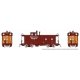 SP Class C-40-3 Steel Caboose with Roofwalk - Ready to Run -- Southern Pacific 1216 (Mid-1960s, Boxcar Red, orange, Small Gothic