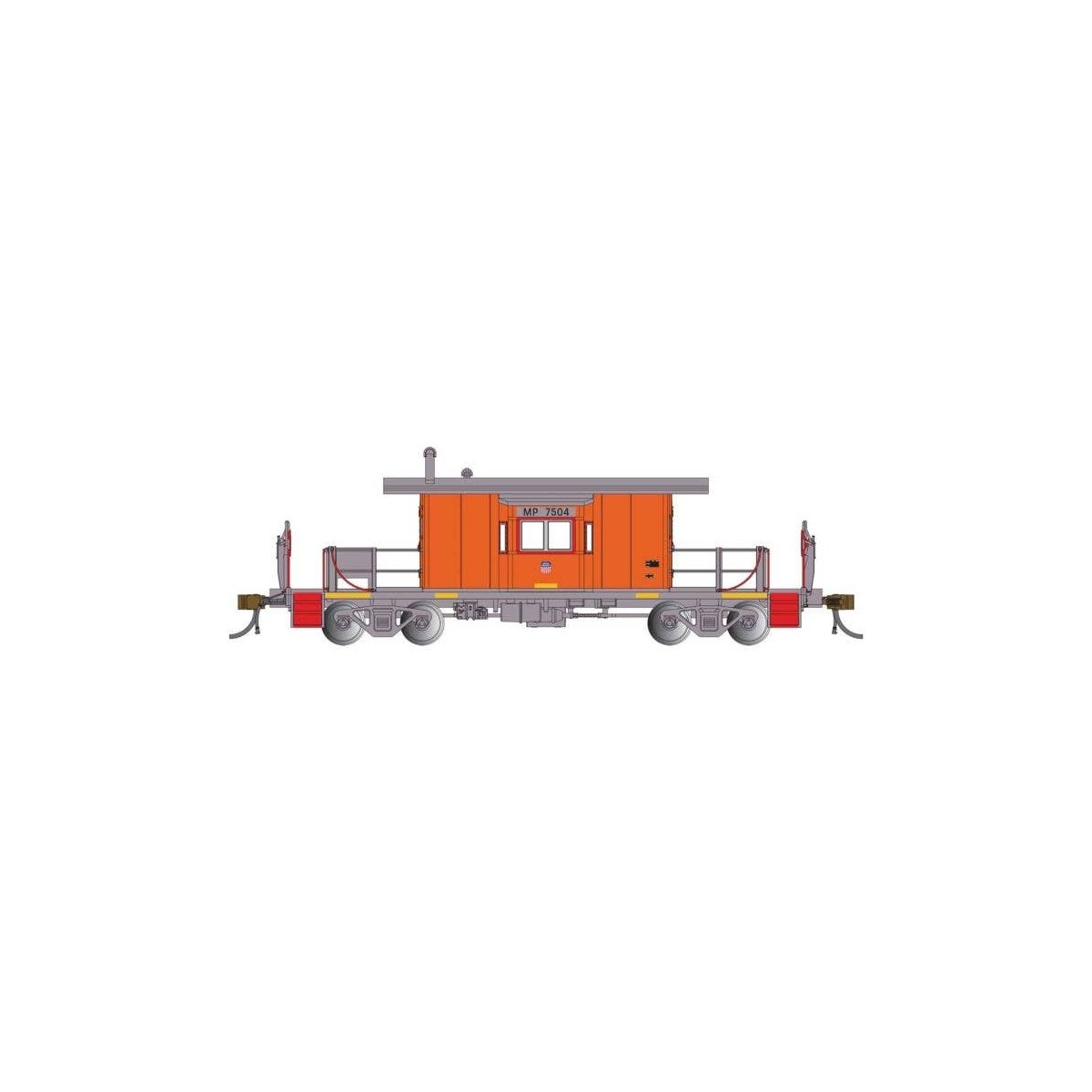 Transfer Caboose - Ready to Run - Silver Series(R) -- Union Pacific MP 7504 (MOW orange, gray), HO, Bachmann Industries 76406