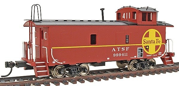 Centralia Car Shops CE-2 Waycar Caboose - Assembled -- Santa Fe 999411 (red w/black Roof), HO, Intermountain Railway Company 10