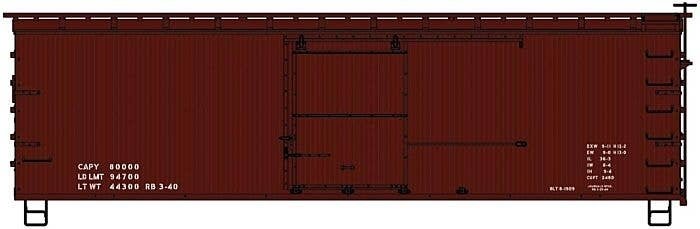 36′ Double-Sheathed Wood Boxcar, Steel Roof, Ends, Straight Underframe - Kit -- 1940s-Style Data Onl, HO, Accurail Inc 1497