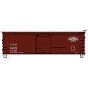 36′ Double-Sheathed Wood Boxcar, Steel Roof, Wood Ends - Kit -- Illinois Terminal 8035 (Boxcar Red), HO, Accurail Inc 1811