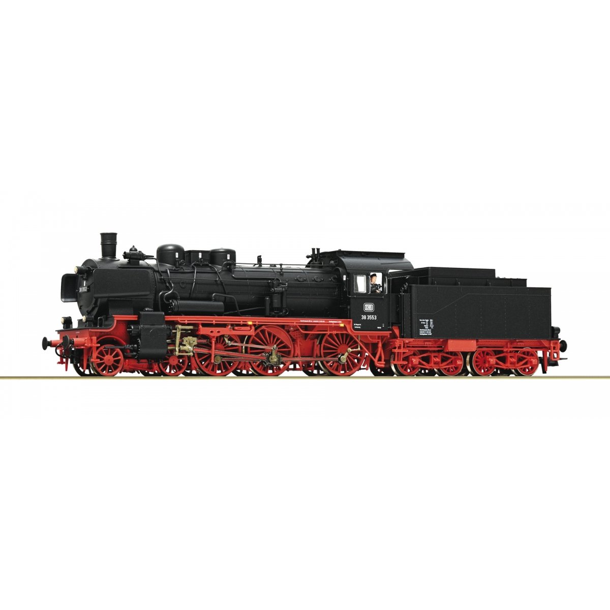 Steam locomotive 38 3553, DB, HO, Roco 79388
