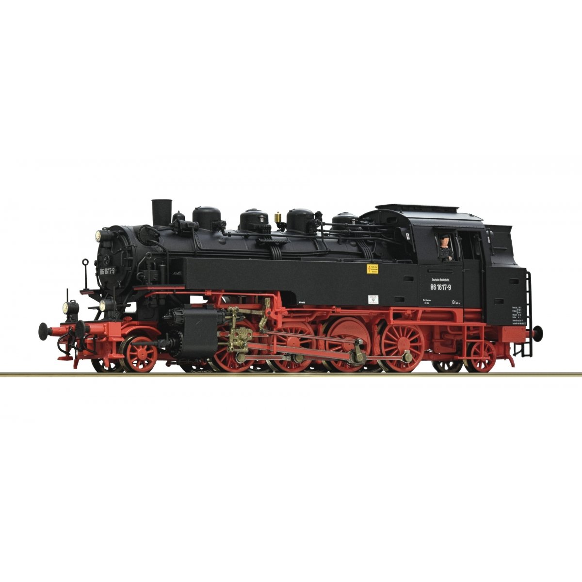 Steam locomotive 86 1617-9, DR, HO, Roco 7110027