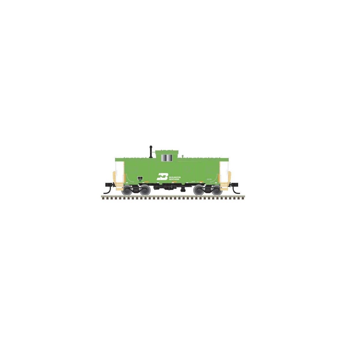 Extended-Vision Caboose - Ready to Run - Master(R) -- Burlington Northern 12554 (green, yellow), HO, Atlas Model Railroad Co. 20