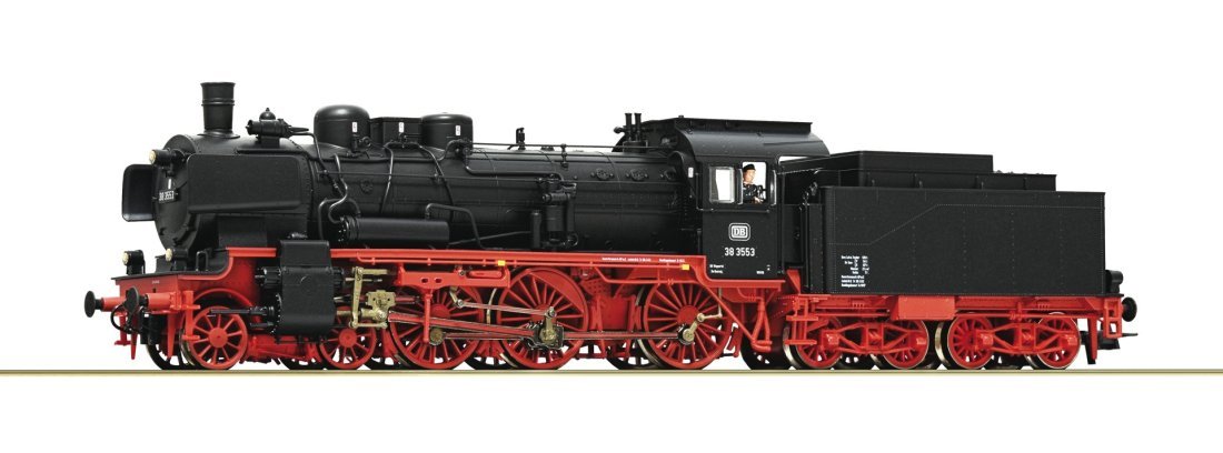 Steam locomotive 38 3553, DB, HO, Roco 71388