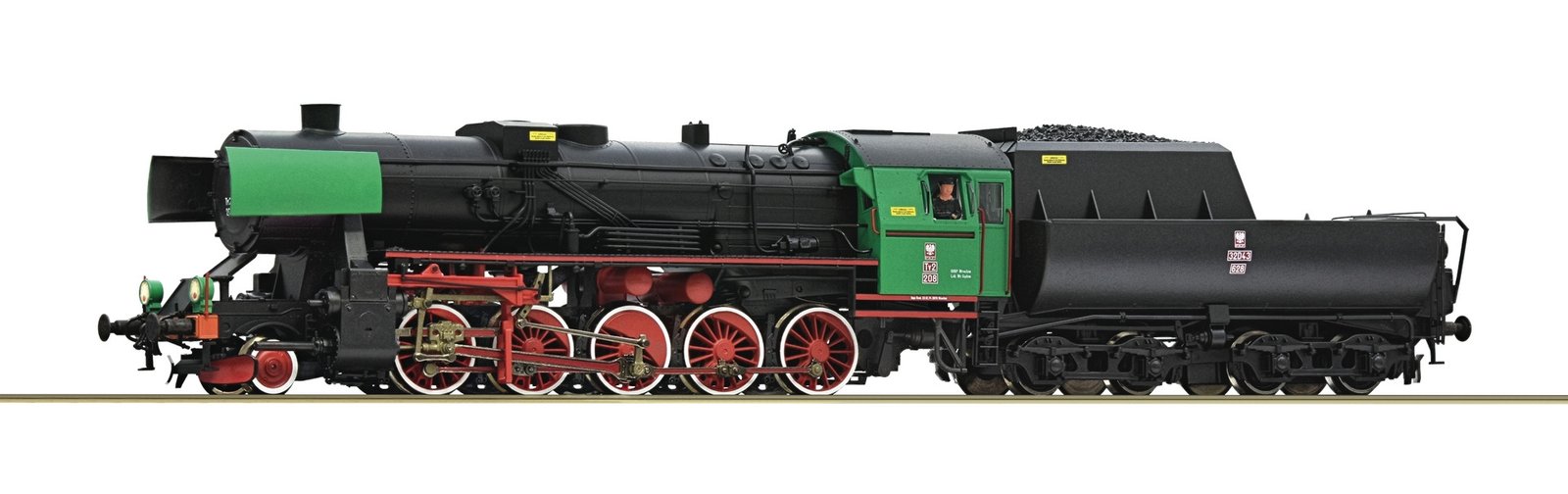 Steam locomotive Ty2, PKP, HO, Roco 70112