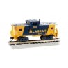 36′ Wide-Vision Caboose - Ready to Run - Silver Series(R) -- Alaska Railroad 70769 (blue, yellow), N, Bachmann Industries 7076